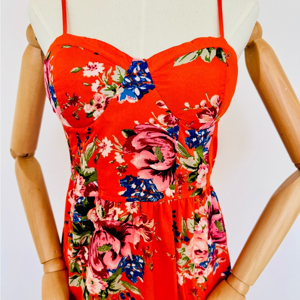 Floral Orange Maxi Dress